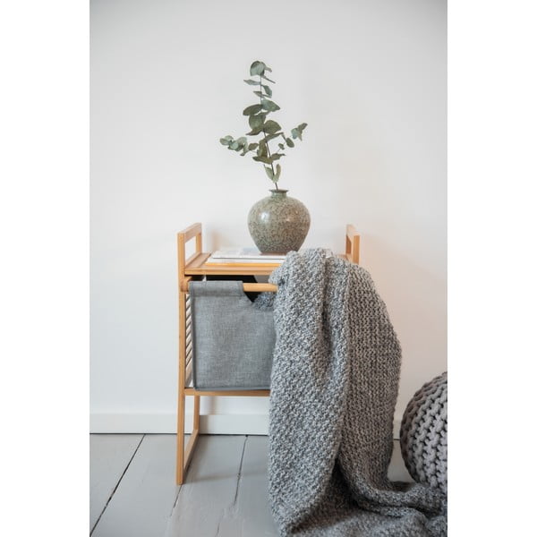 Siva bambusova nizka kopalniška omarica 40x56 cm Bahari – Wenko-image-1