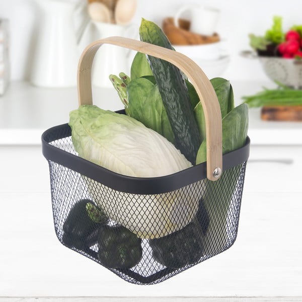 Žična kovinska košara 24,5x24,5x30 cm Radka – Orion-image-4