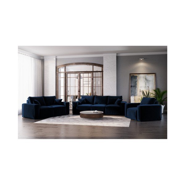 Temno moder fotelj Cosmopolitan Design Florida-image-4