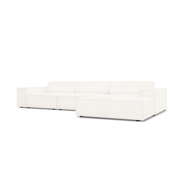 Bež kotni kavč s tkanino bouclé (desni kot) Jodie - Micadoni Home-image-4
