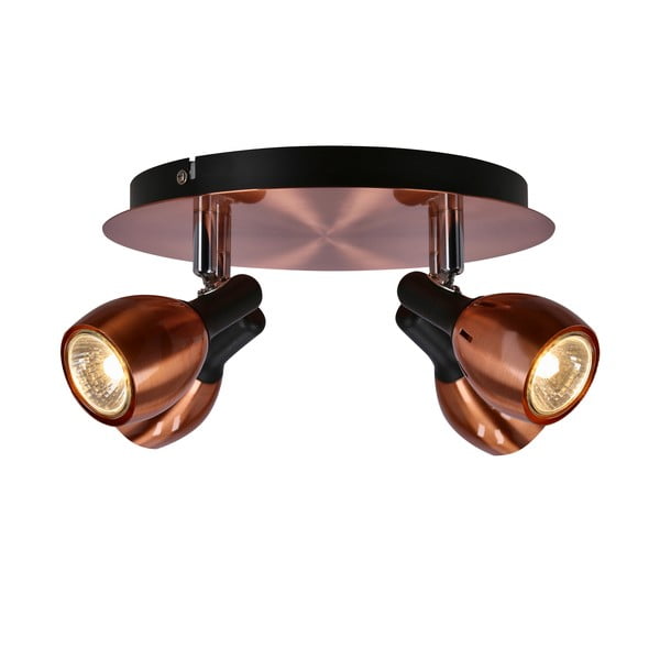 Stropna svetilka v bakreni barvi s kovinskim senčnikom 35x35 cm Cross – Candellux Lighting-image-3