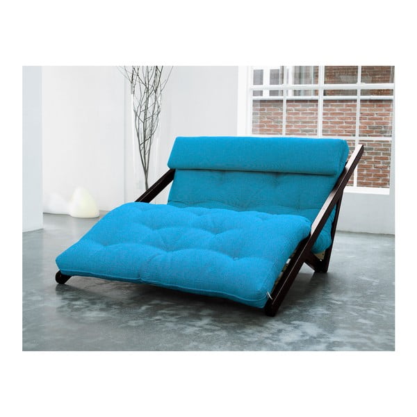 Lounge stol Karup Figo, Wenge/Horizon Blue, 120 cm