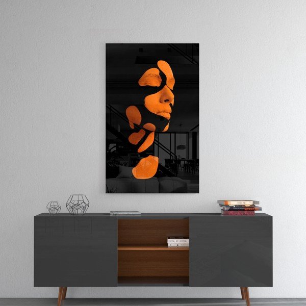 Steklena slika Insigne Fragmented Orange-image-1