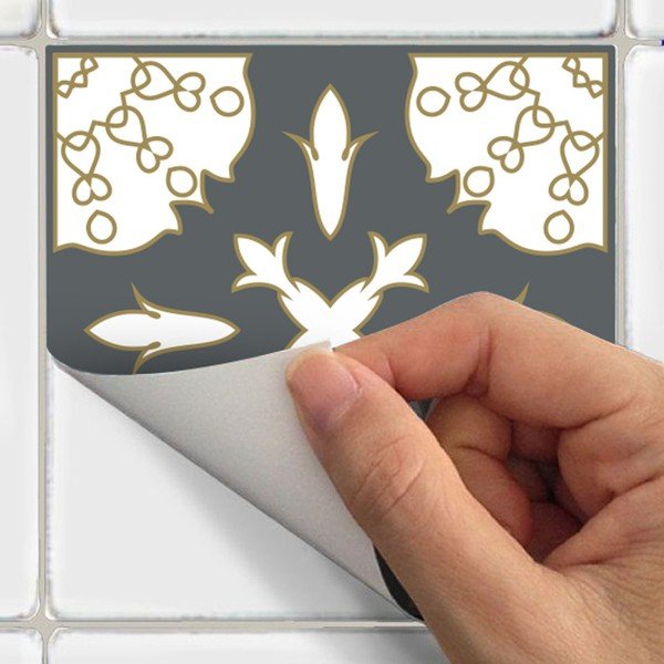 Komplet 30 stenskih nalepk Ambiance Wall Decal Cement Tiles Antalya, 20 x 20 cm-image-3