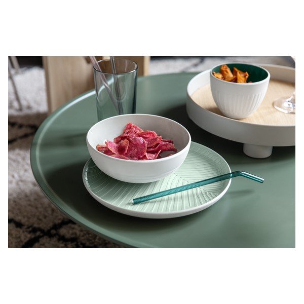 Zeleno-beli porcelanast desertni krožnik Villeroy & Boch It's my match, ø 24 cm-image-3