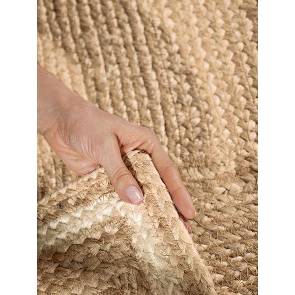 Kremno bela/v naravni barvi obojestranska/ročno tkana preproga iz jute 200x300 cm Looma – Hanse Home-image-4
