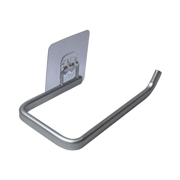 Kovinsko držalo za toaletni papir v sijajno srebrni barvi z namestitvijo brez vrtanja Filaire Aluminium – douceur d'intérieur-image-1