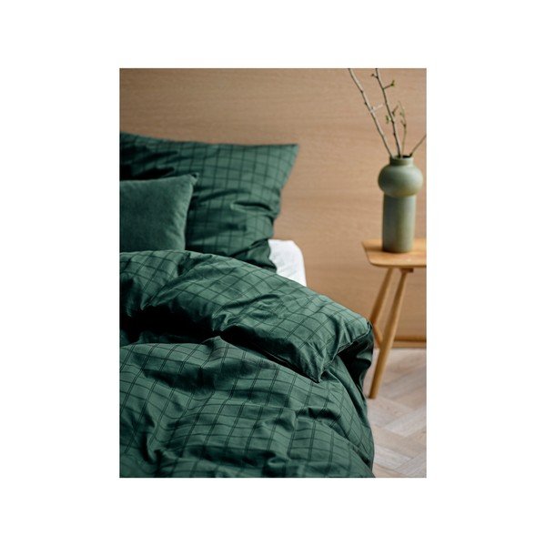 Zelena posteljnina iz damasta 140x200 cm Clear - Södahl-image-2