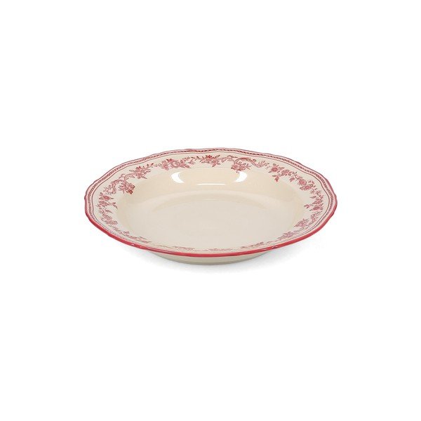 Bordo rdeč/slonokoščen jušni porcelanast krožnik ø 23 cm Cyril – S|P Collection-image-4