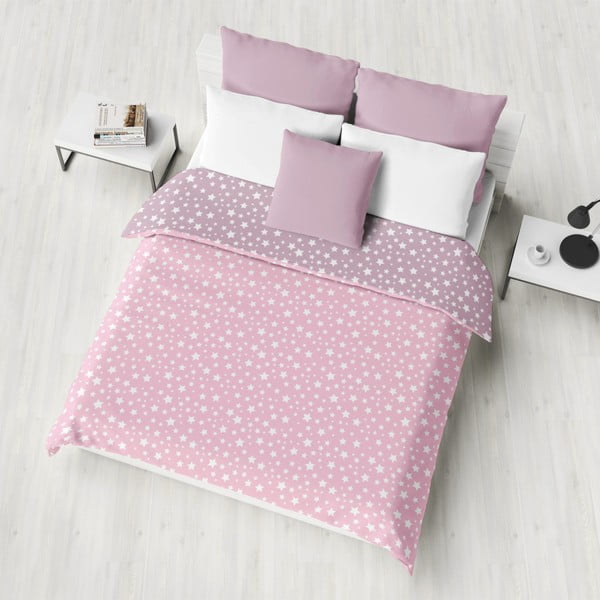 Roza in vijolična lahka prešita posteljna pregrinjala Cassie Puro, 200 x 220 cm