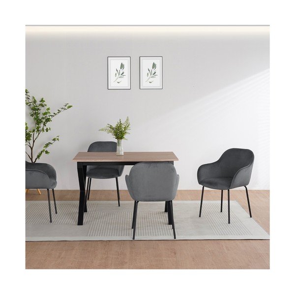 Jedilna miza z mizno ploščo v hrastovem dekorju 80x120 cm Ipswich – Støraa-image-2