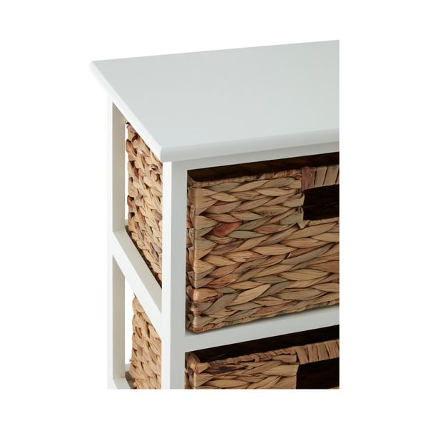 Bela/v naravni barvi kopalniška polica iz masivne pavlonije 41x70 cm Padstow – Premier Housewares-image-1