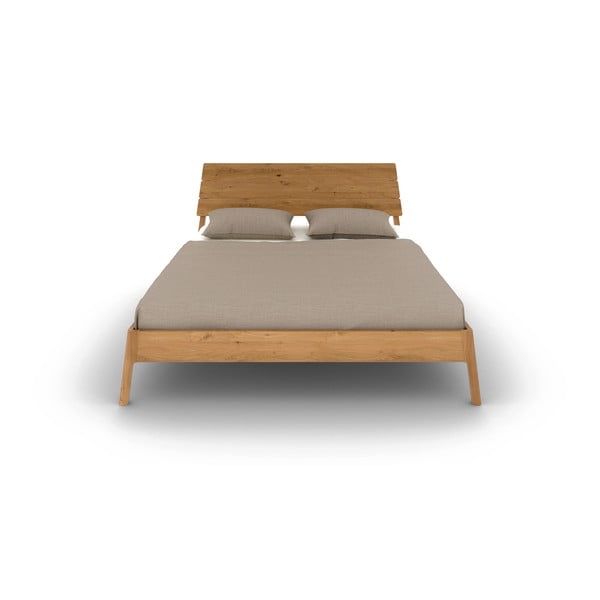 Zakonska postelja iz masivnega hrasta 140x200 cm Twig – The Beds-image-2