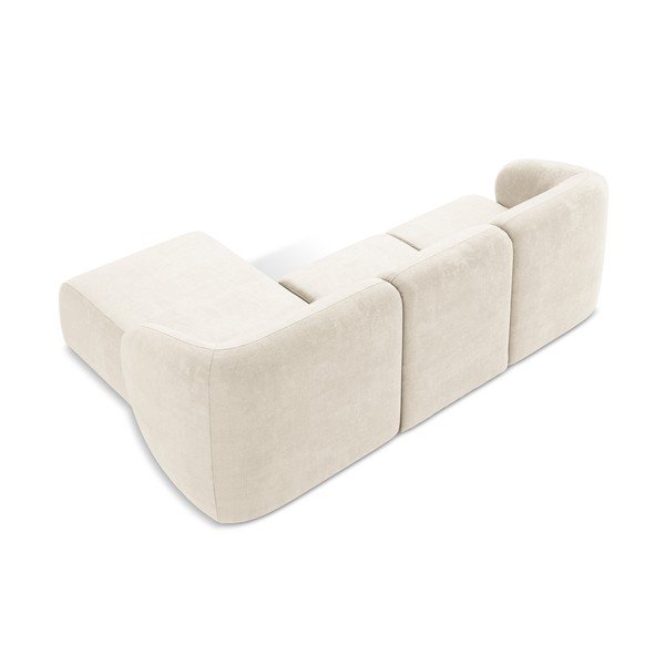 Bež kotna sedežna garnitura iz šenilje (desni kot/z ležalnikom) Lani – Makamii-image-3