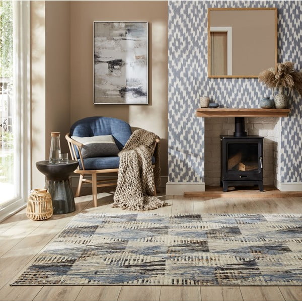 Modro-bež preproga 120x170 cm Marly – Flair Rugs-image-1
