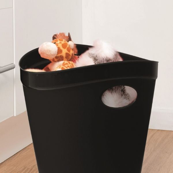 Črn koš za papir Addis Flexi, 27 x 26 x 34 cm-image-1