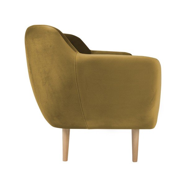 Gorčično rumen fotelj Mazzini Sofas Amelie-image-1