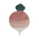 Rožnata pralna ročno tkana bombažna otroška preproga 100x150 cm Ramona the Radish – Lorena Canals