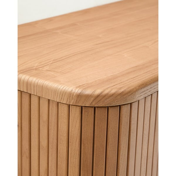 Stenska omarica za pod umivalnik v jesenovem dekorju v naravni barvi 90x40 cm Mailen – Kave Home-image-4