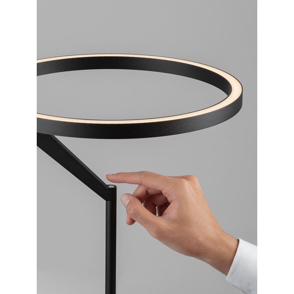 Mat črna aluminijasta LED zatemnitvena stoječa svetilka (višina 168 cm) Tilia – Nova Luce-image-2