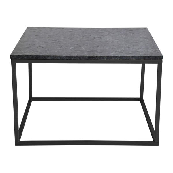 Črna granitna mizica s črnim podstavkom RGE Accent, širina 75 cm