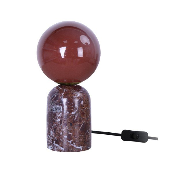 Bordo rdeča marmorna namizna svetilka (višina 20 cm) Lazio Sphere – Leitmotiv