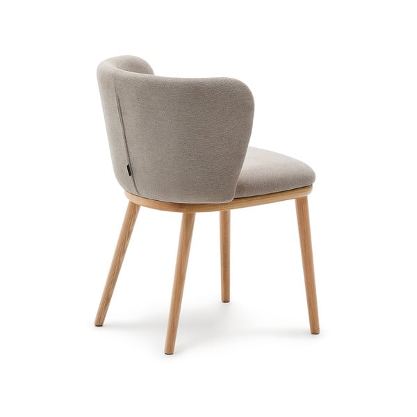 Svetlo rjav oblazinjen jedilni stol Ciselia – Kave Home-image-4