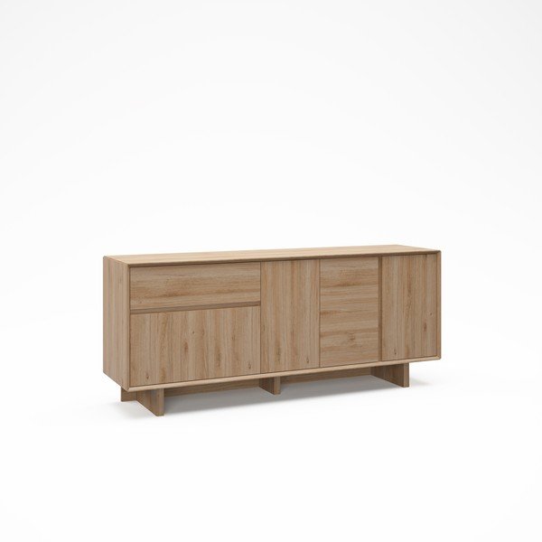 Komoda v hrastovem dekorju v naravni barvi 180x76x45 cm Carpi – Marckeric-image-2