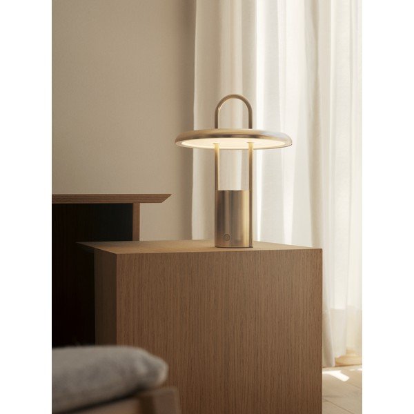 LED zatemnitvena namizna svetilka iz nerjavečega jekla v srebrni barvi (višina 25 cm) Pier – Stelton-image-1