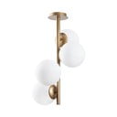 Bela/medeninasta stropna svetilka s steklenim senčilom ø 15 cm Faze – Opviq lights