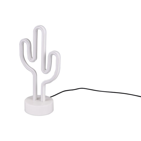 Bela namizna svetilka LED (višina 29 cm) Cactus - Trio