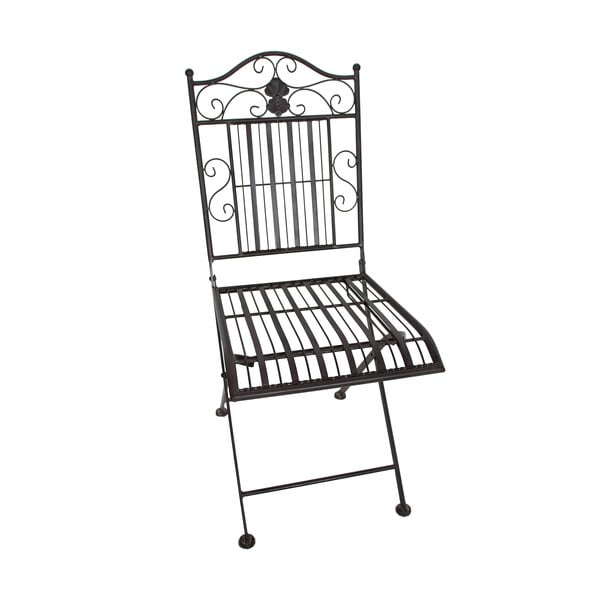 Temno rjava kovinska vrtna jedilna garnitura za 2 osebi – Garden Pleasure-image-4