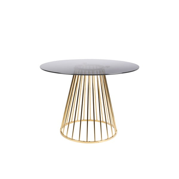 Okrogla jedilna miza s stekleno mizno ploščo ø 104 cm Floris – White Label