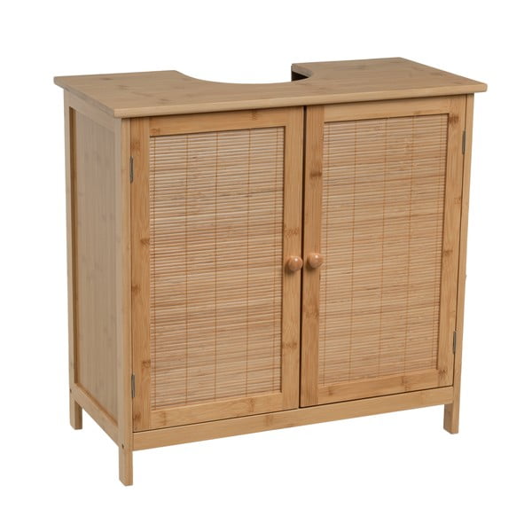 Bambusova omarica za pod umivalnik v naravni barvi 63x60 cm – Casa Selección