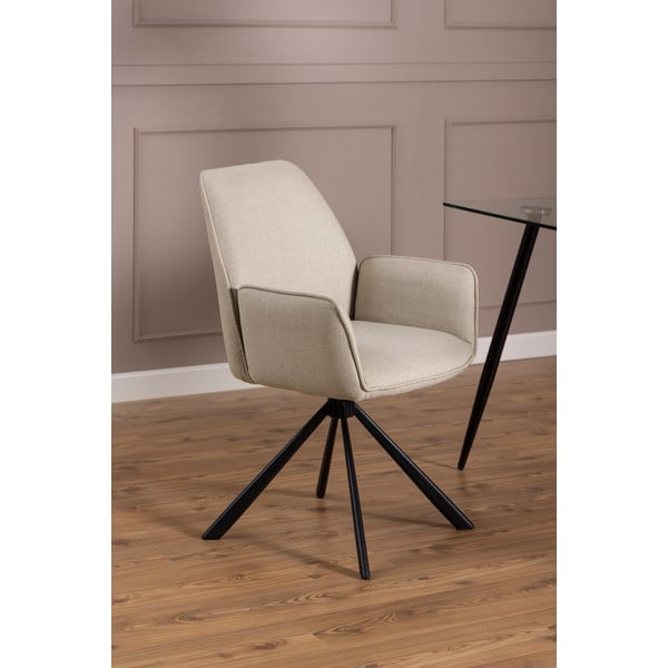 Bež oblazinjeni jedilni stoli v kompletu z nasloni za roke 2 ks Glenda – Actona-image-1