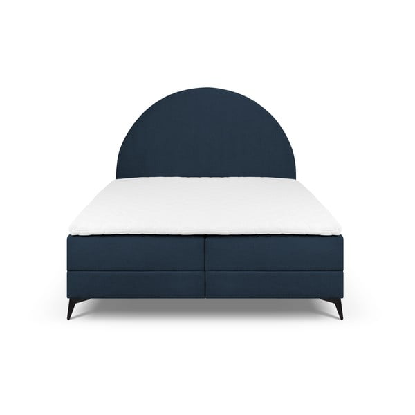 Temno modra boxspring postelja s prostorom za shranjevanje 160x200 cm Sunrise - Cosmopolitan Design-image-2