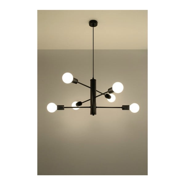 Črna viseča svetilka Sollux Donato 6-image-1