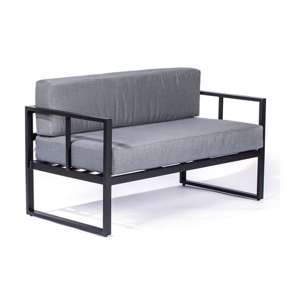 Grafitno siv vrtni dvosed s črnim okvirjem Bonami Selection Bellisima-image-2