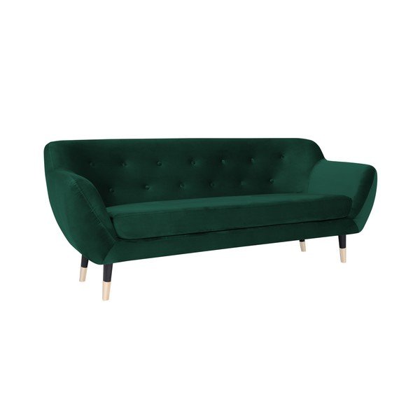 Zelena zofa s črnimi nogami Mazzini Sofas Amelie, 188 cm-image-2