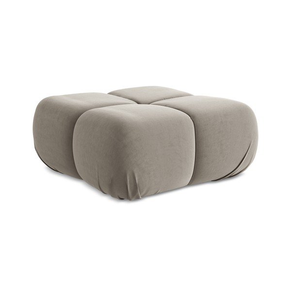 Bež žameten modularni otoman Lokua – Makamii-image-1
