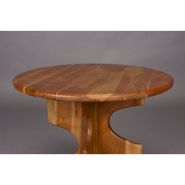 Okrogla stranska mizica iz masivne akacije ø 60 cm Morgan – Dutchbone-image-3