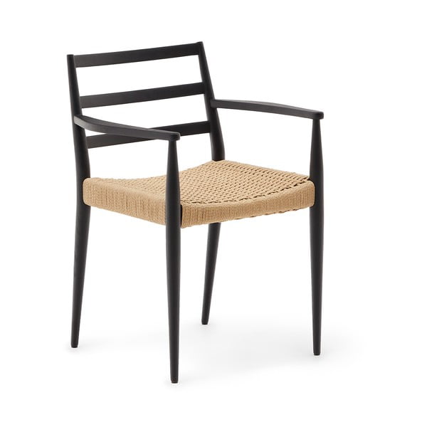 Jedilni stoli iz masivnega hrasta v črni in naravni barvi v kompletu 2 ks Analy – Kave Home