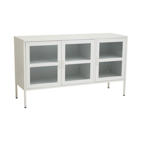 Bela jeklena vitrina 140x80x45 cm Acier – Premier Housewares