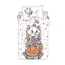 Bela bombažna otroška posteljnina za otroško posteljico 100x135 cm Marie Cat "Friends" – Jerry Fabrics