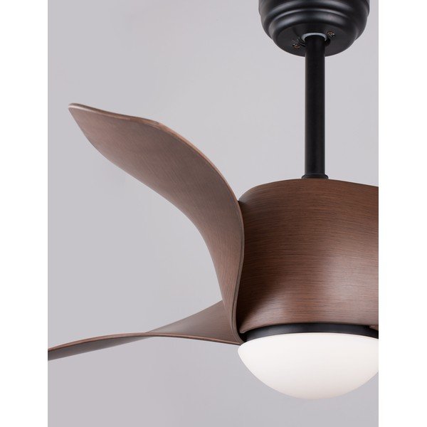 Mat črna/v temni naravni barvi kovinska LED stropna svetilka s steklenim senčilom Breeze – Nova Luce-image-1