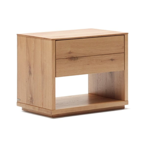 Nočna omarica v hrastovem dekorju Alguema – Kave Home-image-2