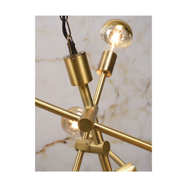 Viseča svetilka v zlati barvi s steklenim senčnikom ø 60 cm Nashville – it's about RoMi-image-3