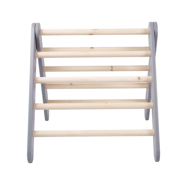 Siv piklerjev trikotnik iz masivnega bora 60x60x60 cm Montessori – Meowbaby-image-3