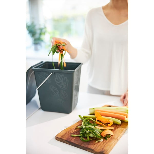 Temno zelen koš za kompostne odpadke 7 l Greenlije - Rotho-image-4