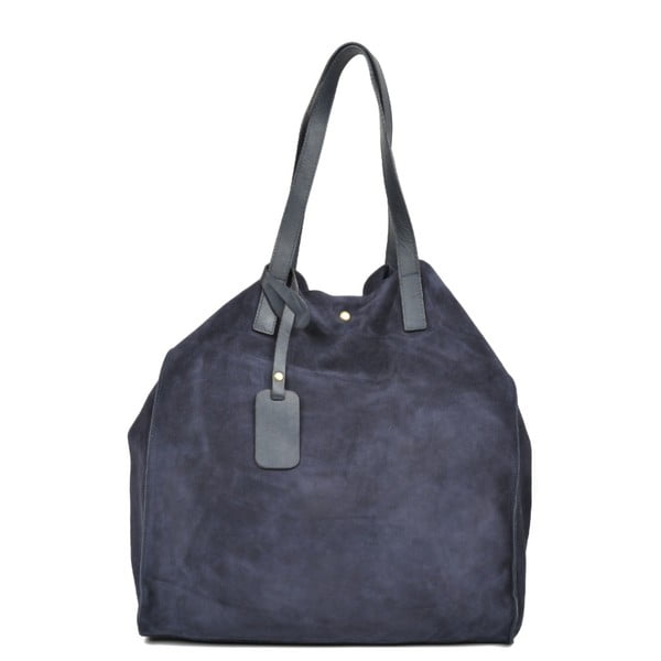 Modra usnjena torbica Carla Ferreri Ashley Mento